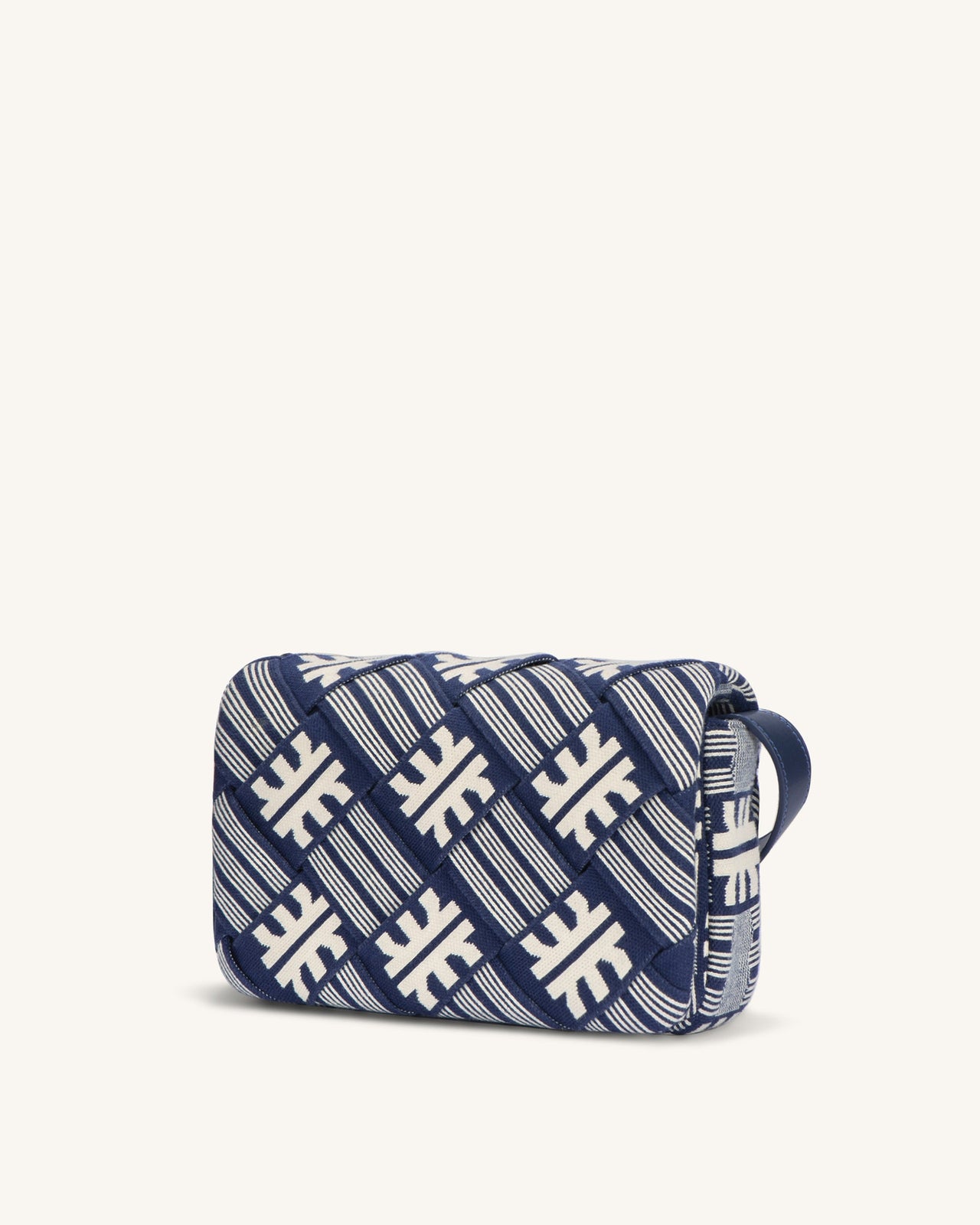 Maze Borsa Con Patta in Maglia Jacquard FEI - Navy