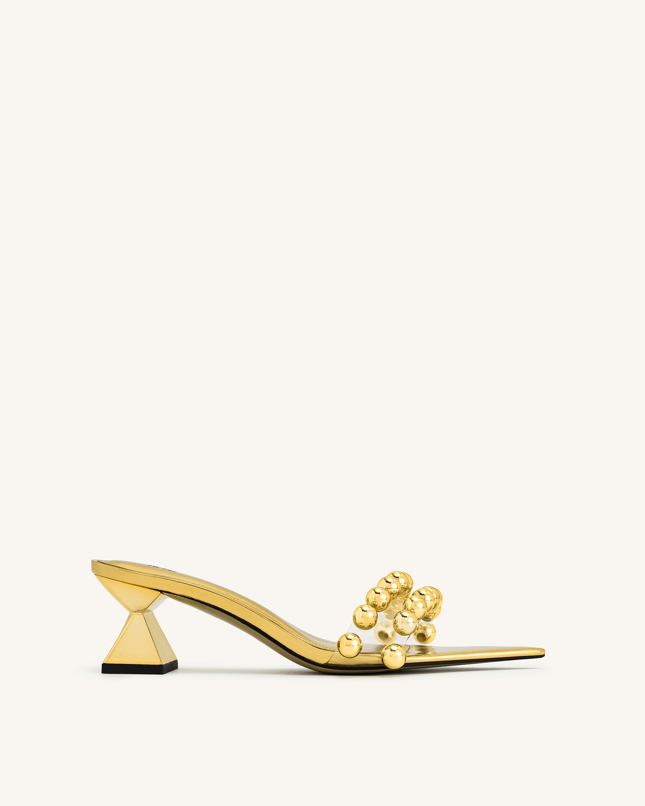 Gianna Mules con cinturino con perline - Oro