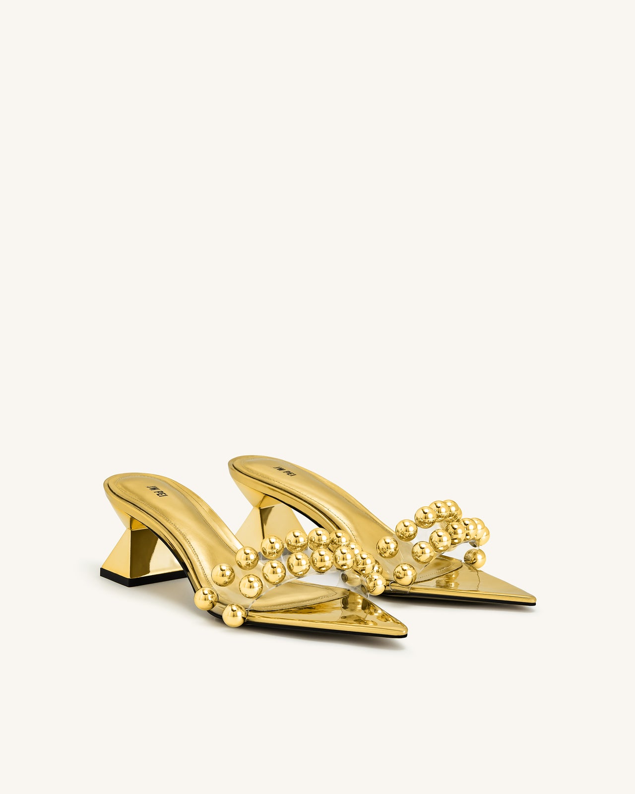 Gianna Mules con cinturino con perline - Oro