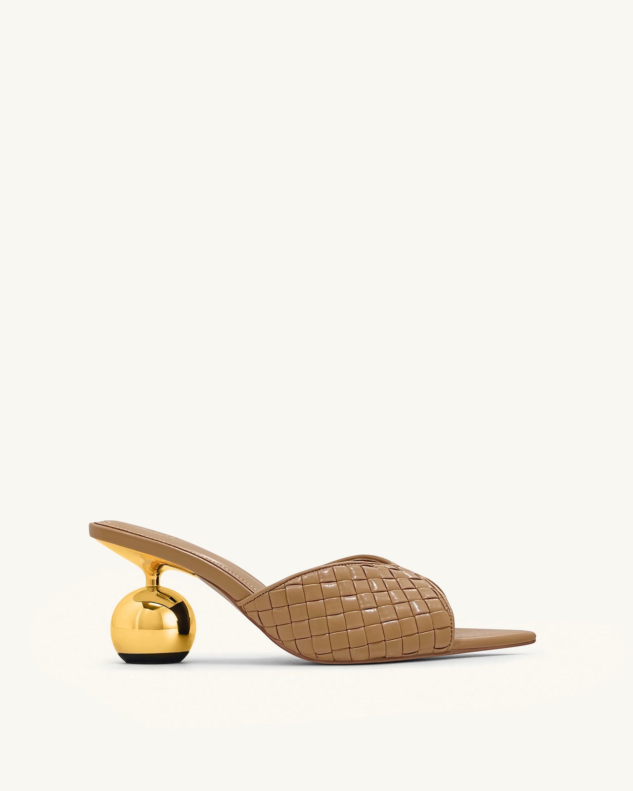 Ellie Zoccoli con Tacco Sferico Intrecciato - Kaki