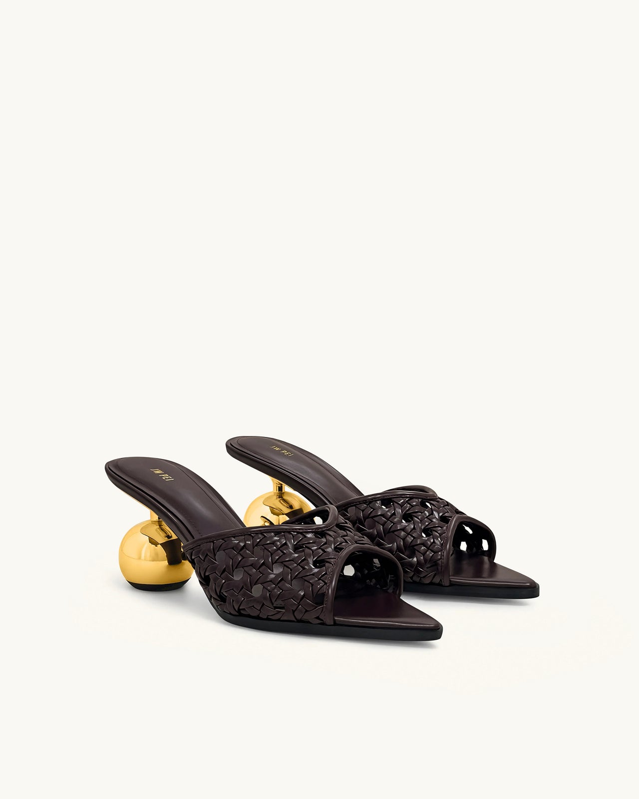 Ellie Zoccoli con Tacco Sferico Intrecciato - Borgogna Scuro