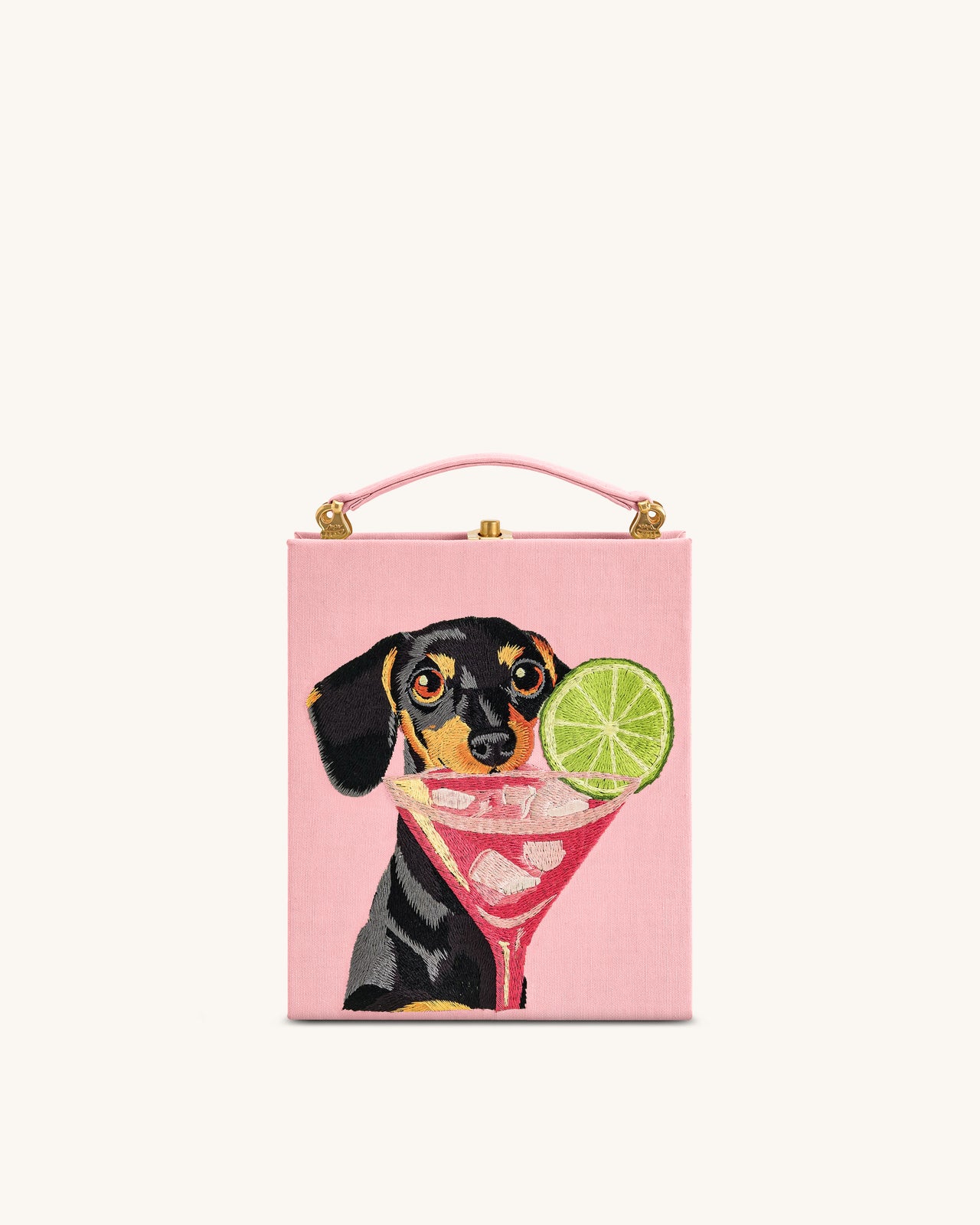 Taya-Puppy Pochette a forma di libro con motivo - Rosa