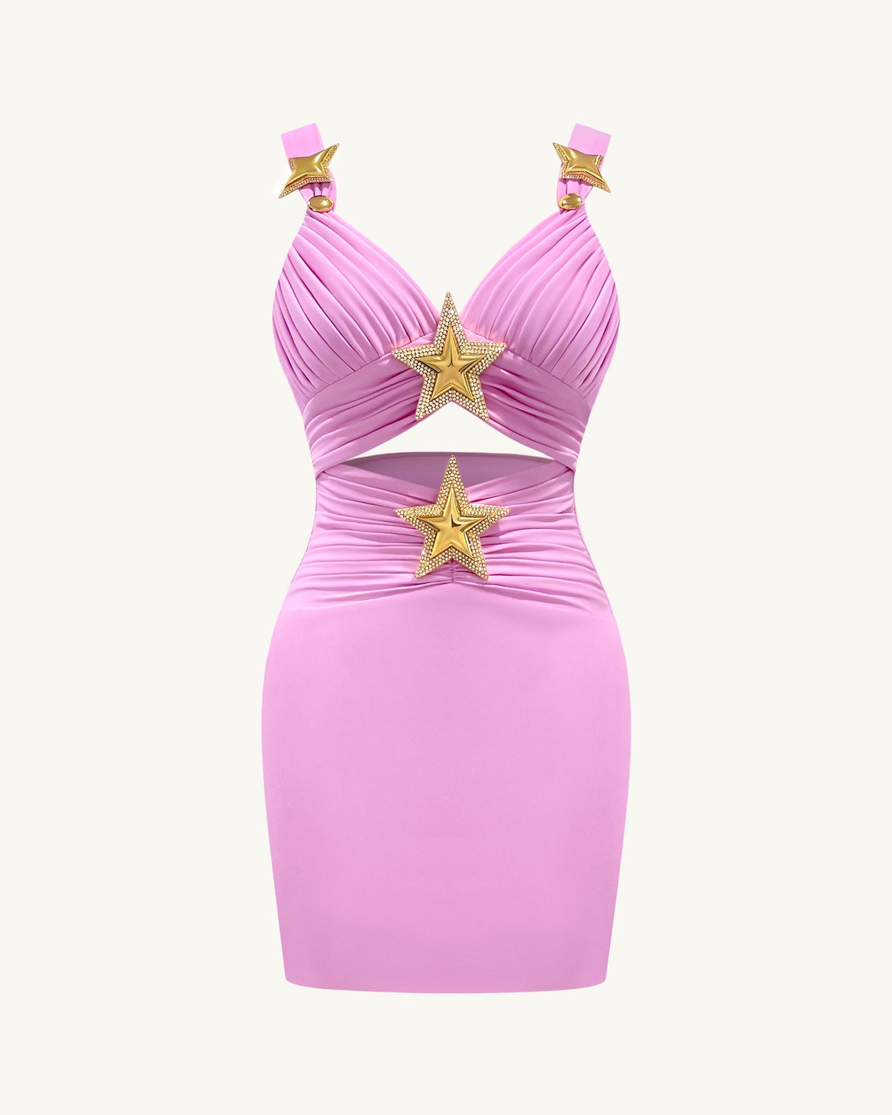 Mini abito con dettagli a stelle - Rosa
