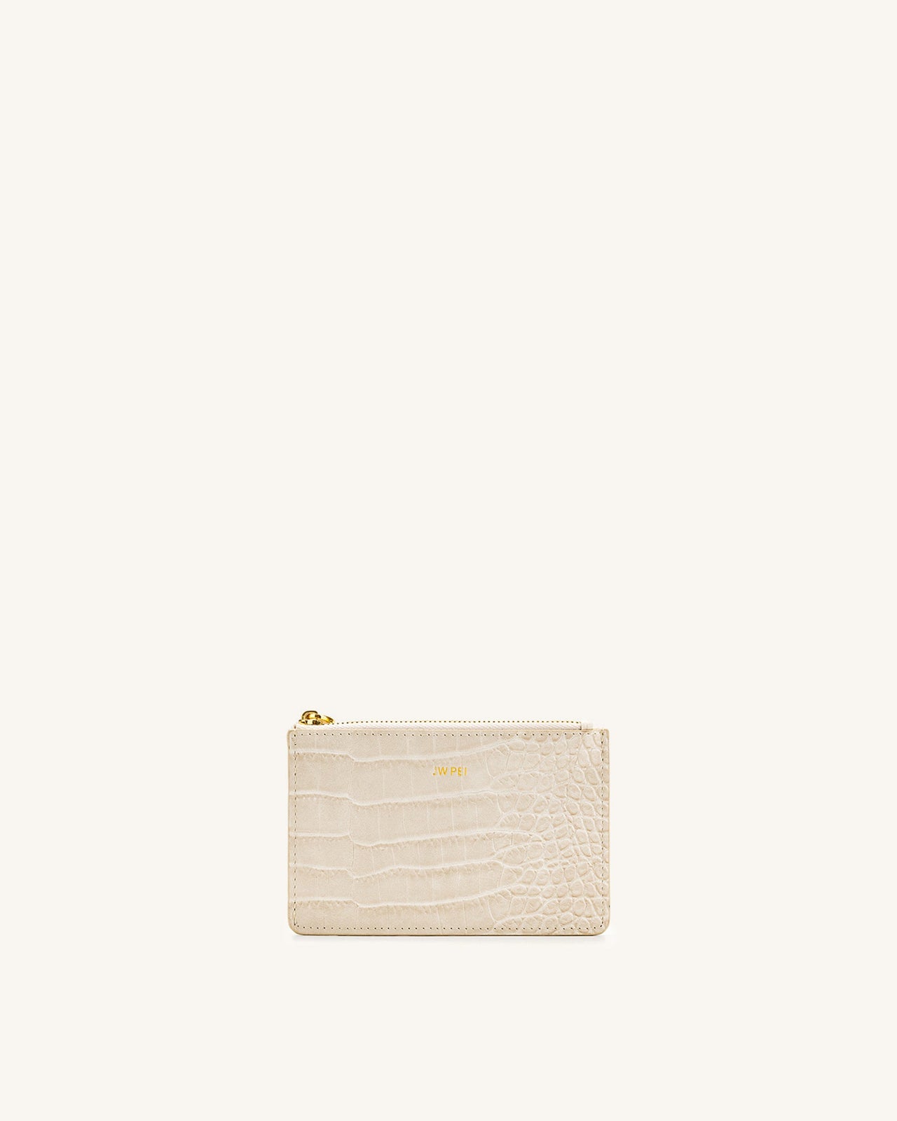 Quinn Zipper Carta a Mano - Ivory Cocco