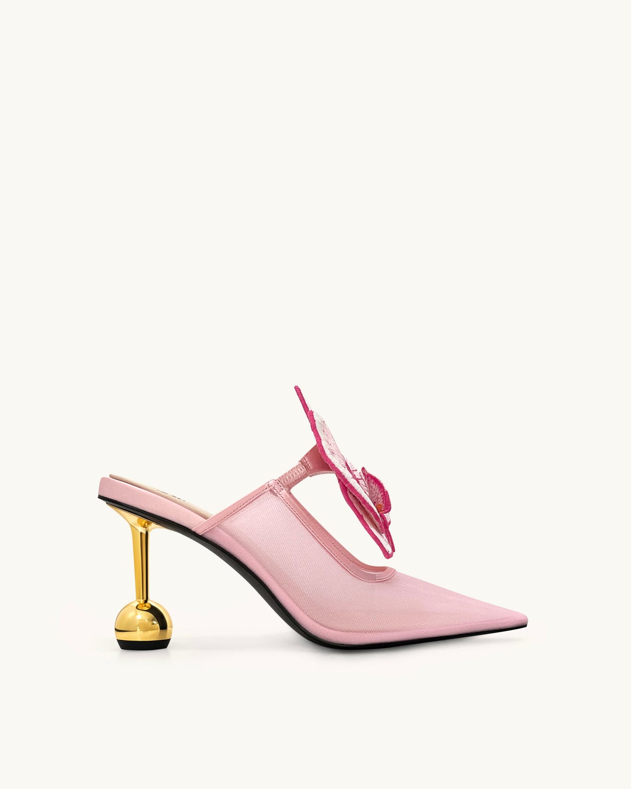 Sofia Ciabattine con tacco a sfera orchidea - Rosa