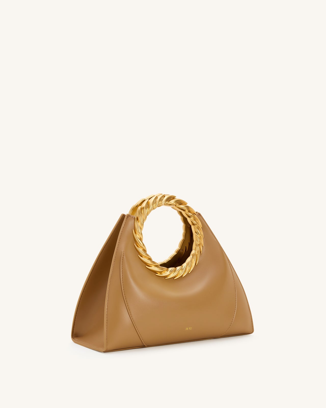 Amiya Borsa Con Manico A Foglia - Marrone