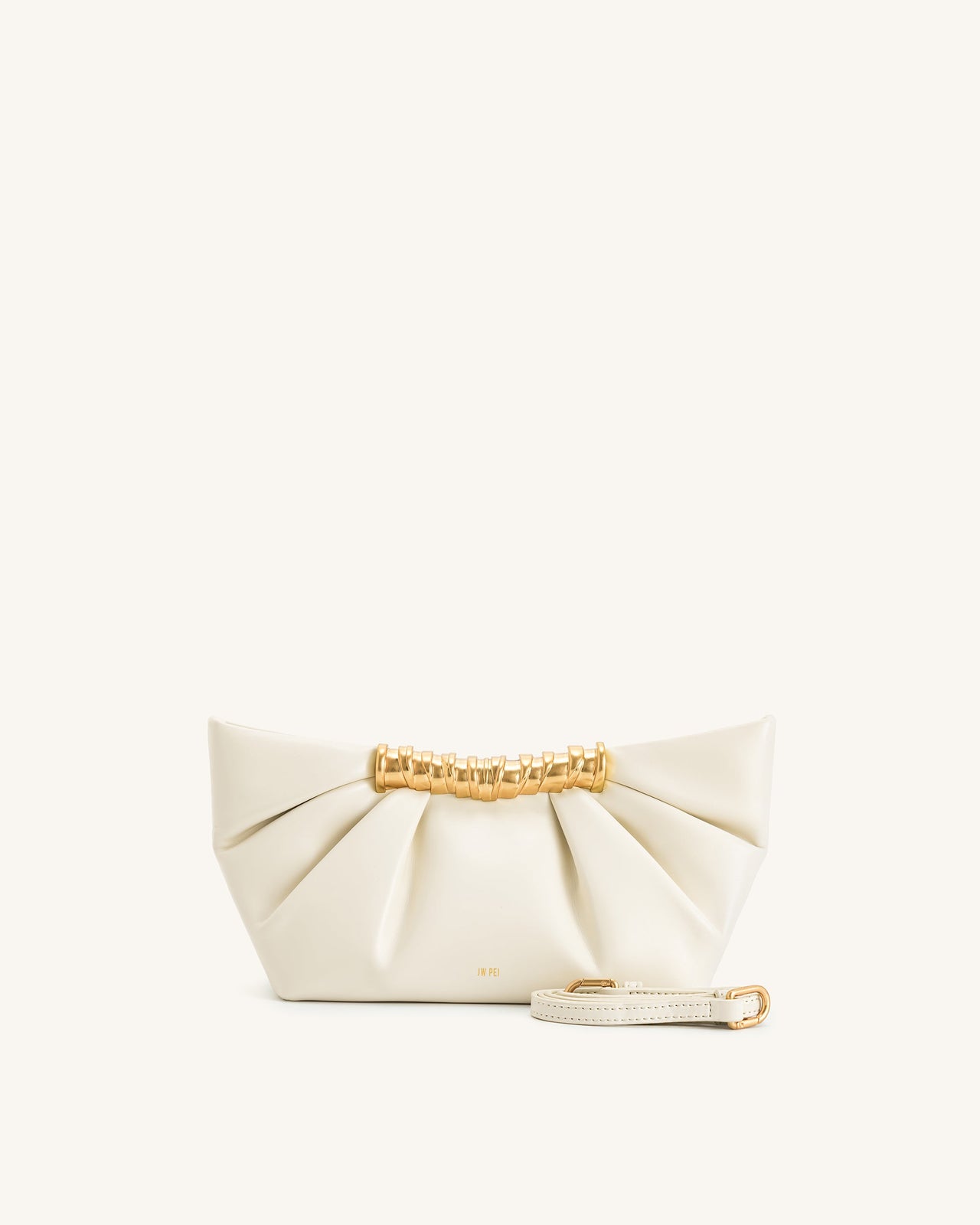 Leia Clutch Plissettata - Bianco