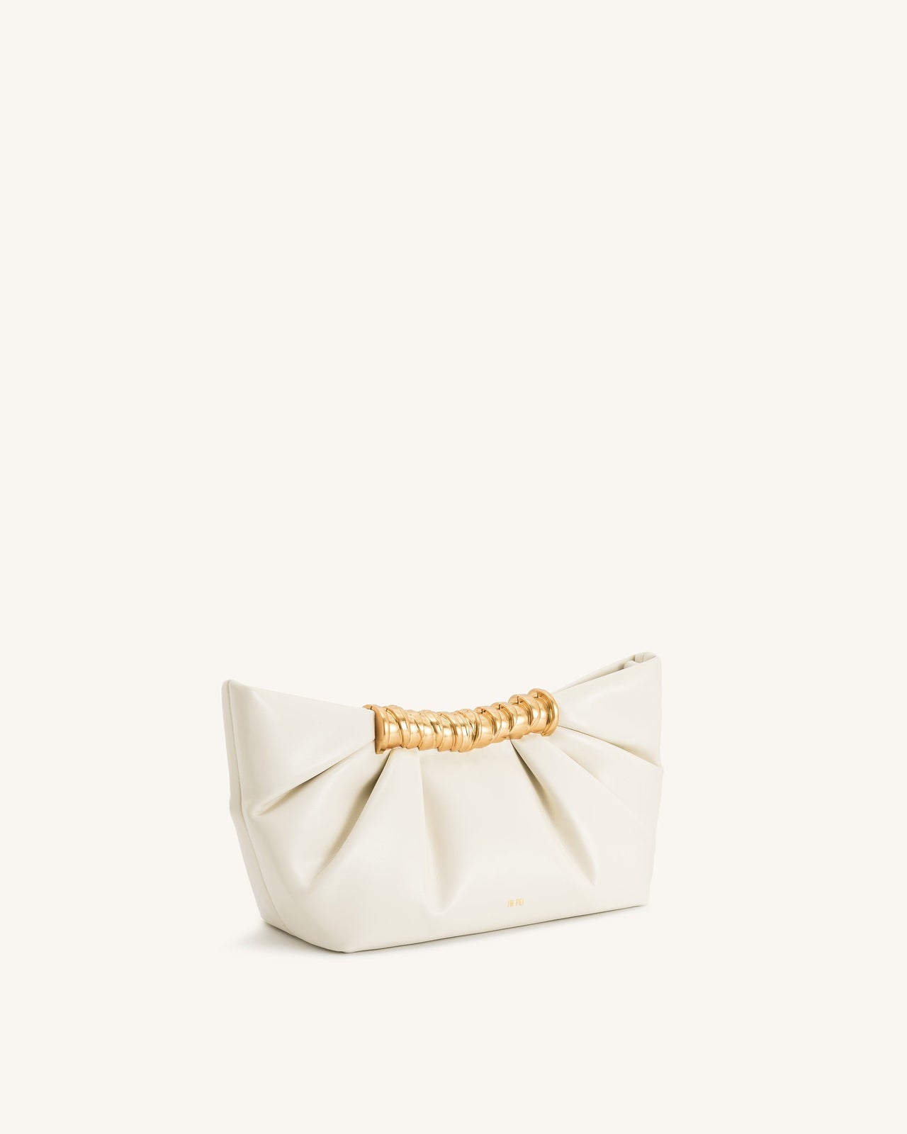 Leia Clutch Plissettata - Bianco