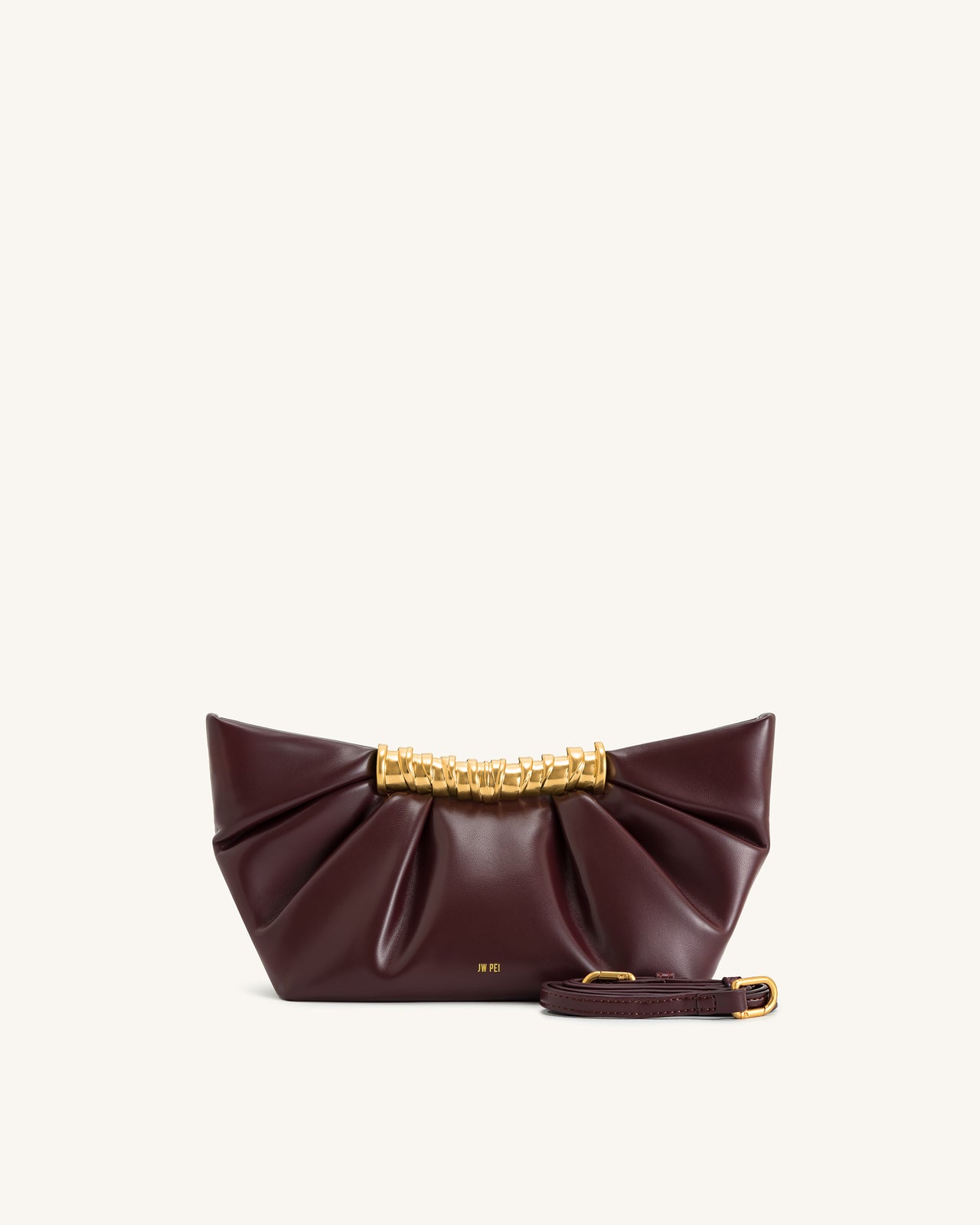 Leia Clutch Plissettata - Bordeaux Scuro