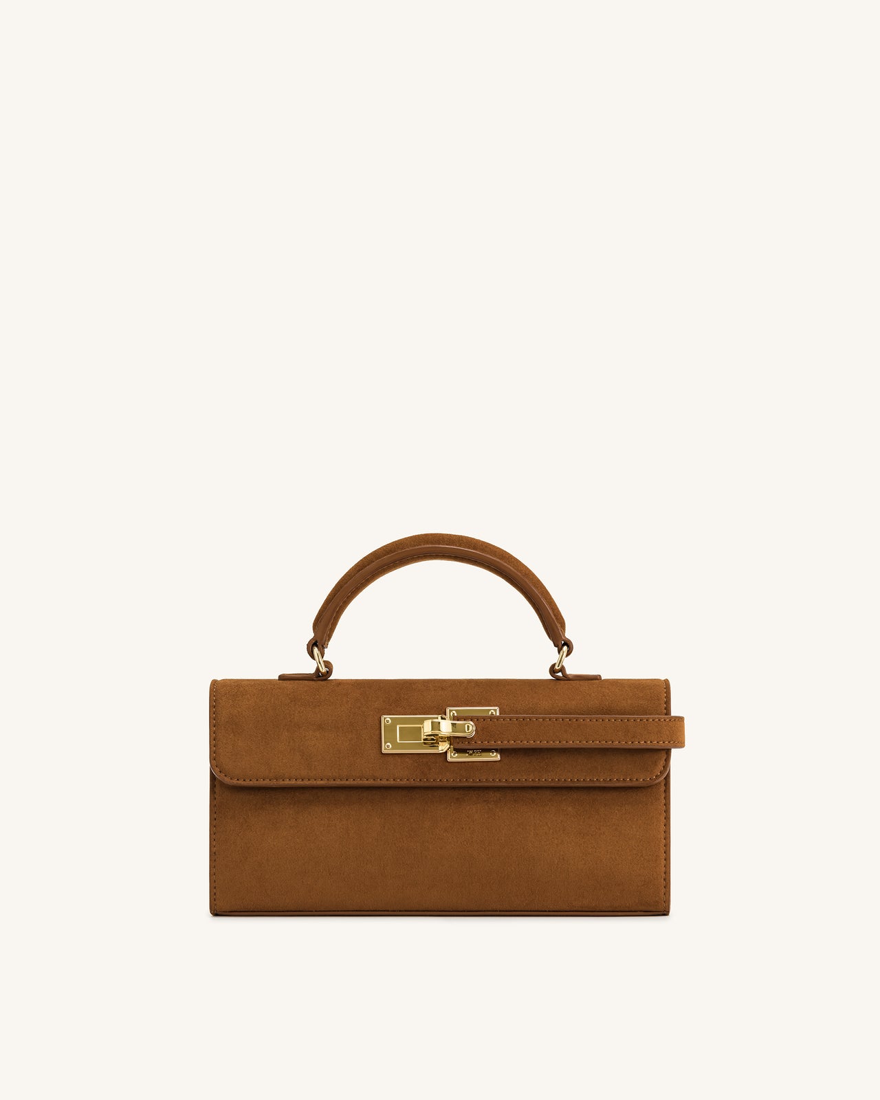 Keyla Borsa con manico superiore in suede sintetico - Marrone