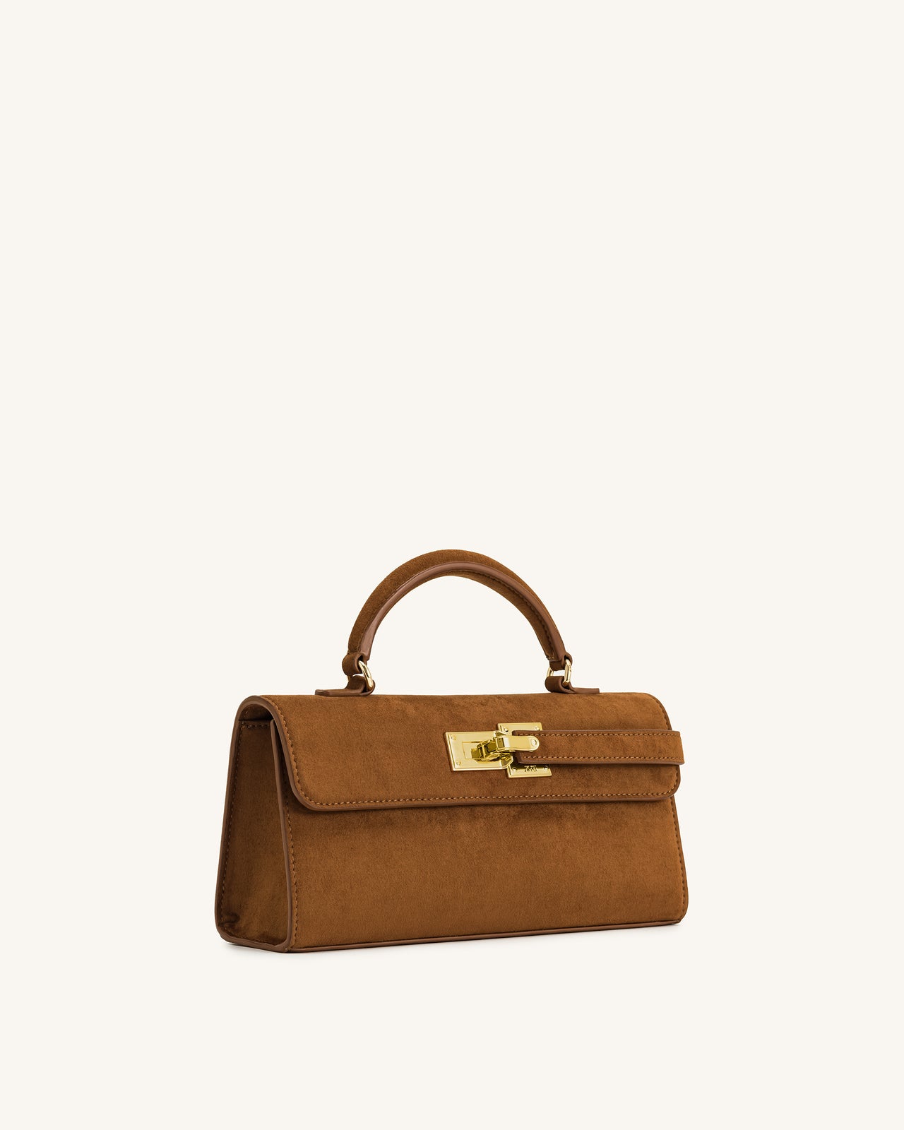 Keyla Borsa con manico superiore in suede sintetico - Marrone