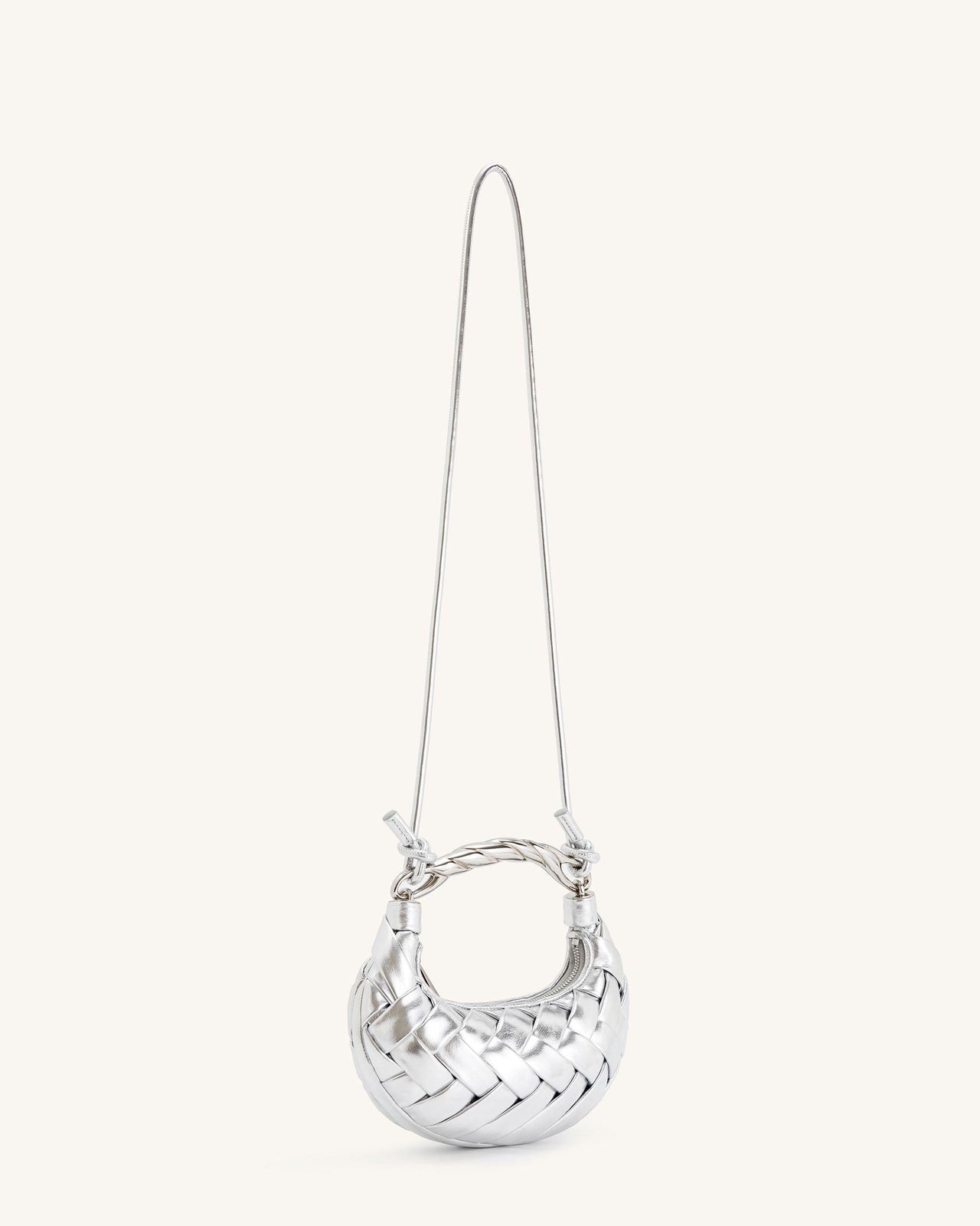 Borsa a tracolla Orla intrecciata - Argento