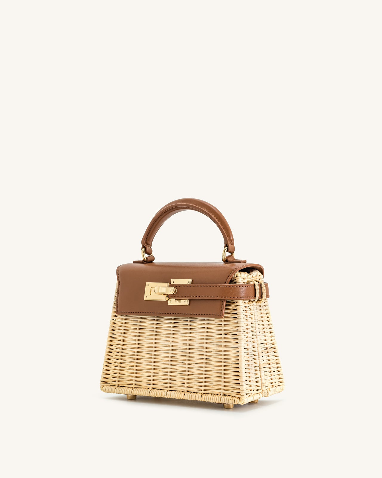 Elise Borsa a Mano in Rattan Naturale Intrecciato - Rattan Marrone