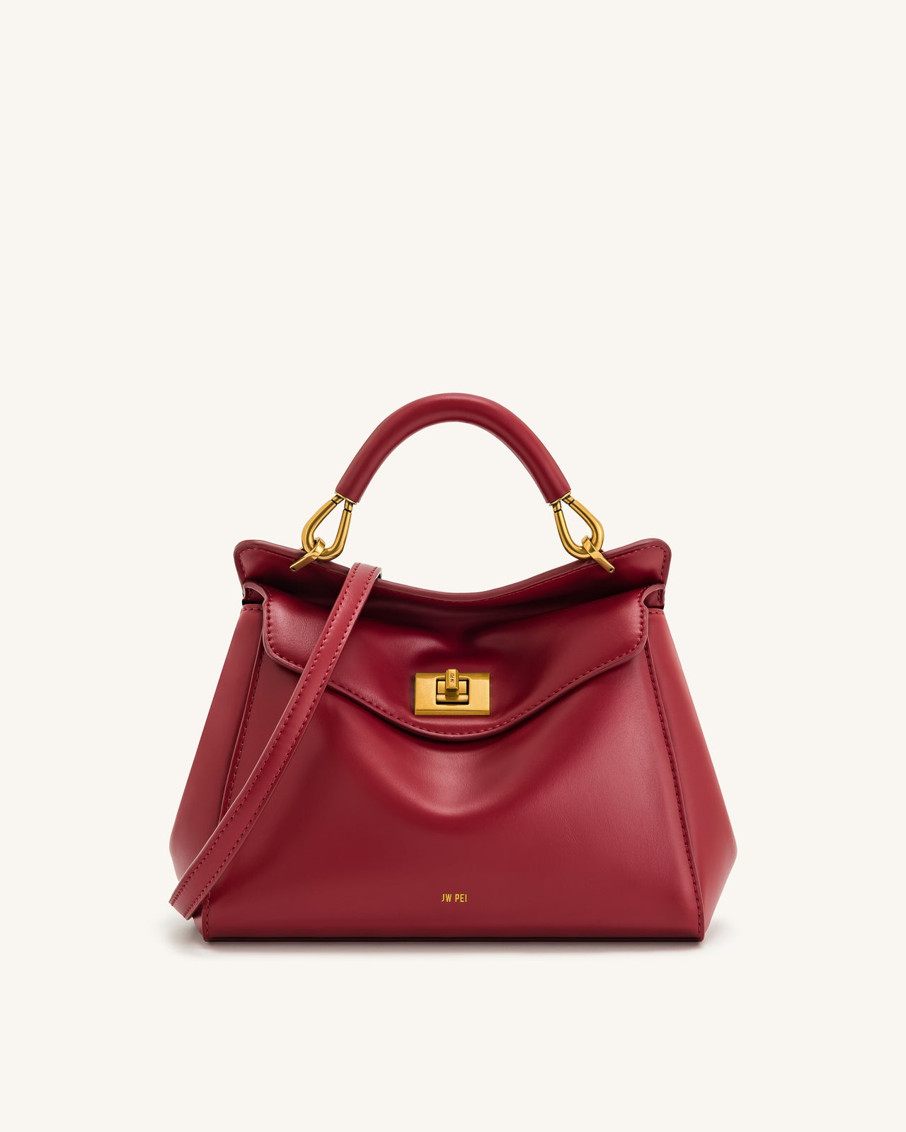 Lucia Borsa Con Manico Superiore Classica - Claret