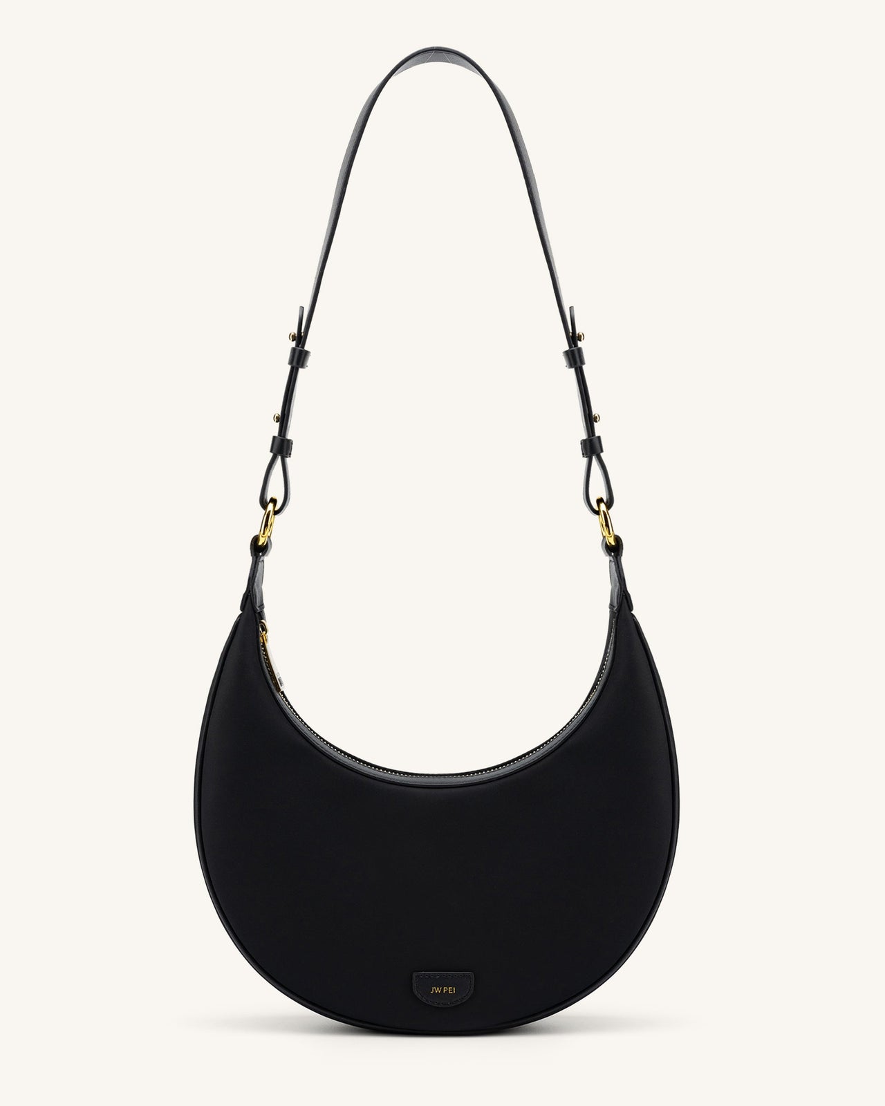 Carly Nylon Saddle Borsa - Nero