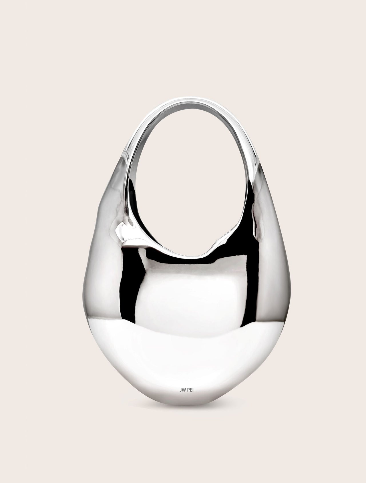 Lillian Face Borsa a Mano a Mezzaluna - Argento