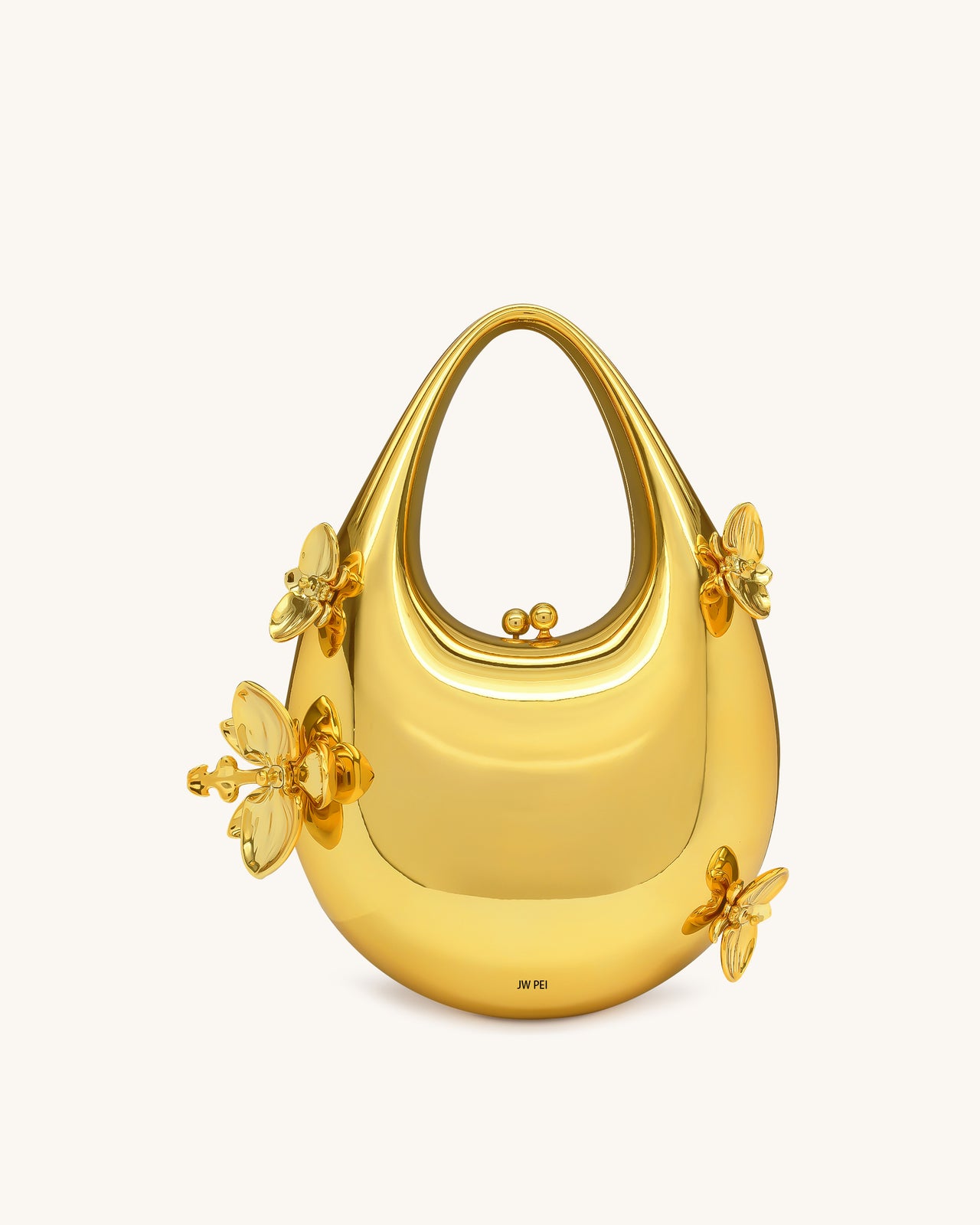 Lydia Borsa a mano con fiori ricamati - Oro