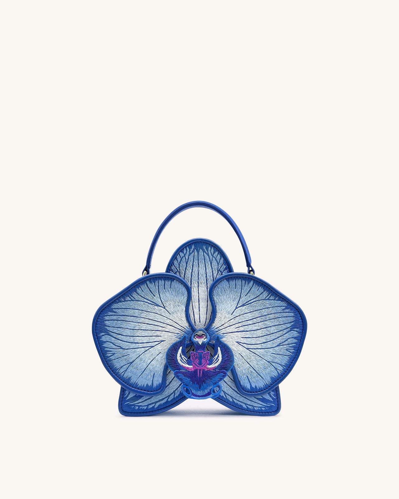 Flora Borsa a Mano con Forma di Orchidea - Blu