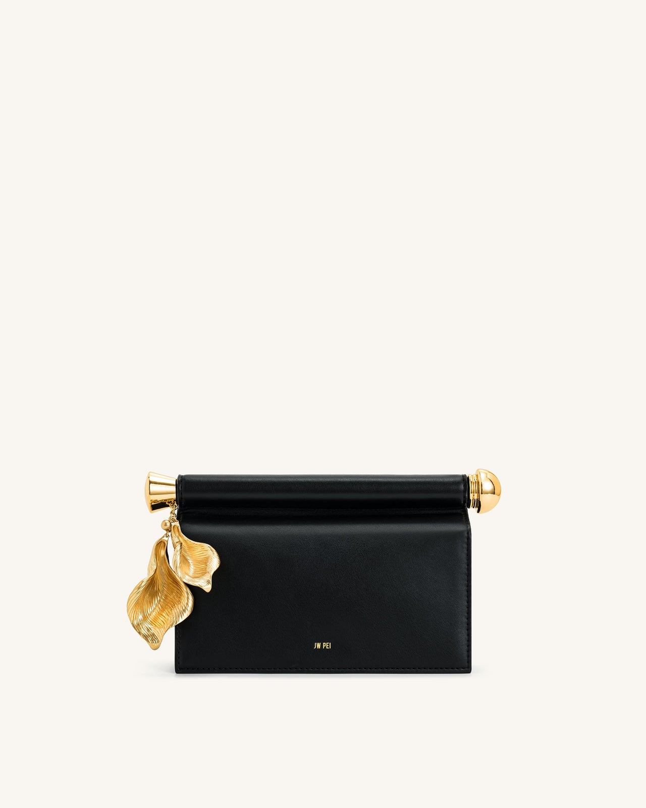 Holly Clutch Embellito con Pendente in Metallo - Nero