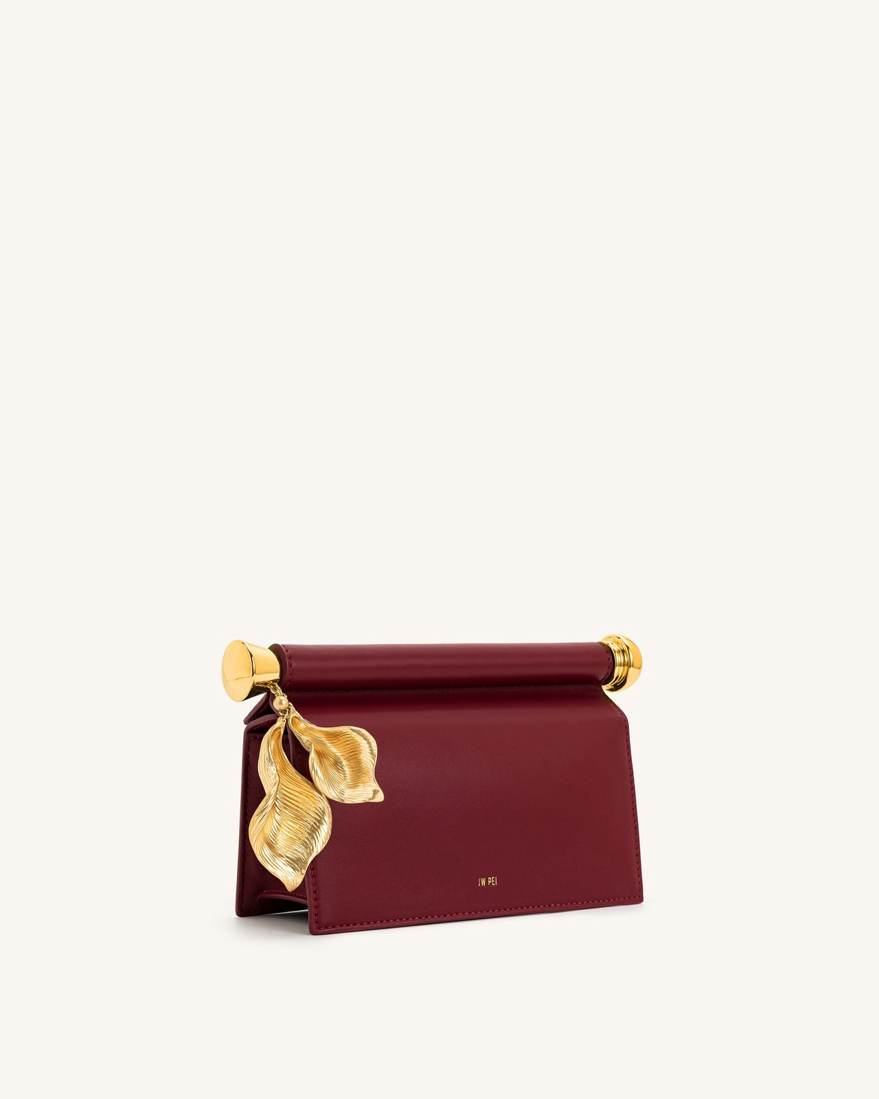 Holly Clutch Embellito con Pendente in Metallo - Cremisi