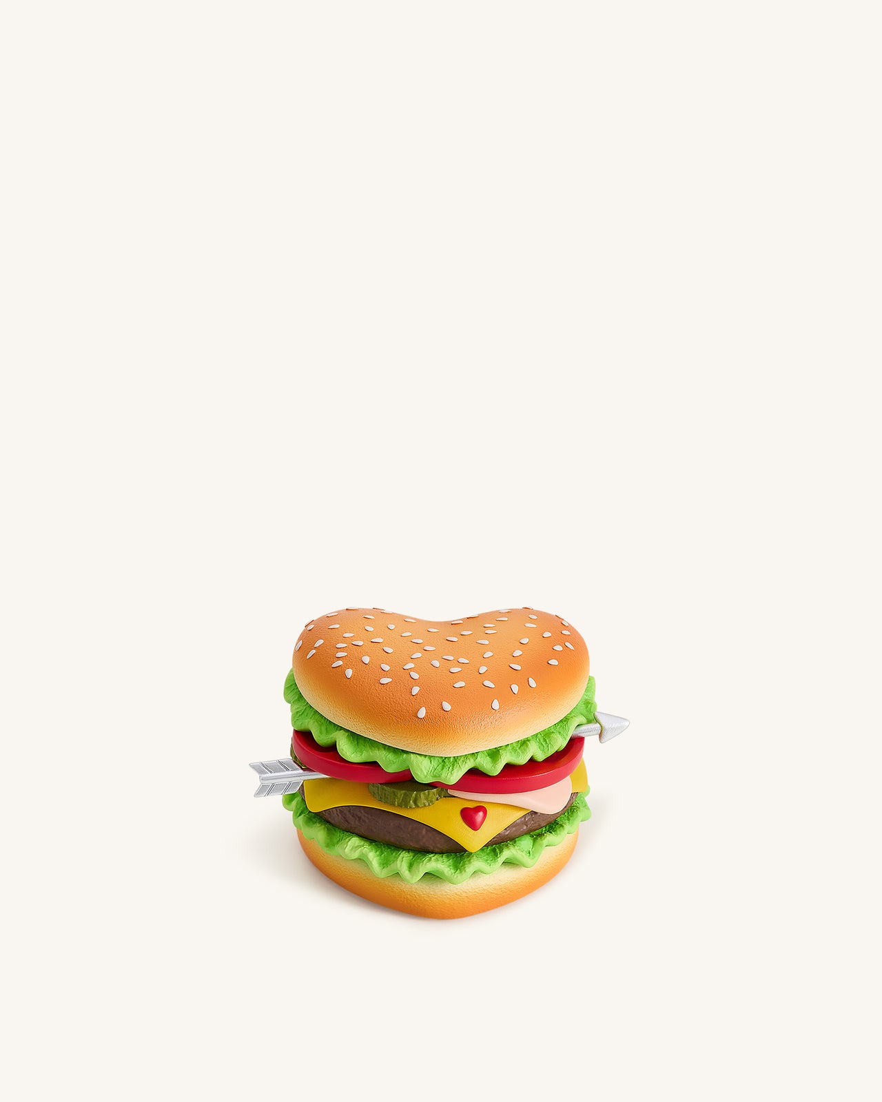 Pochette fantaisie Burger cœur - Multicolore