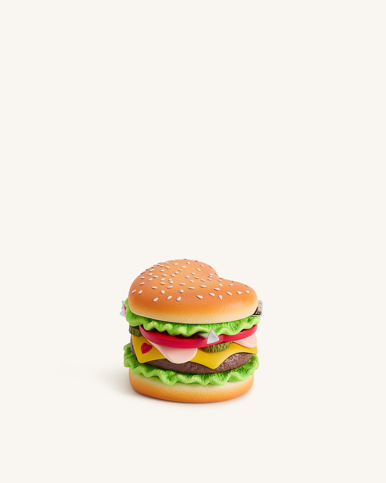 Pochette fantaisie Burger cœur - Multicolore