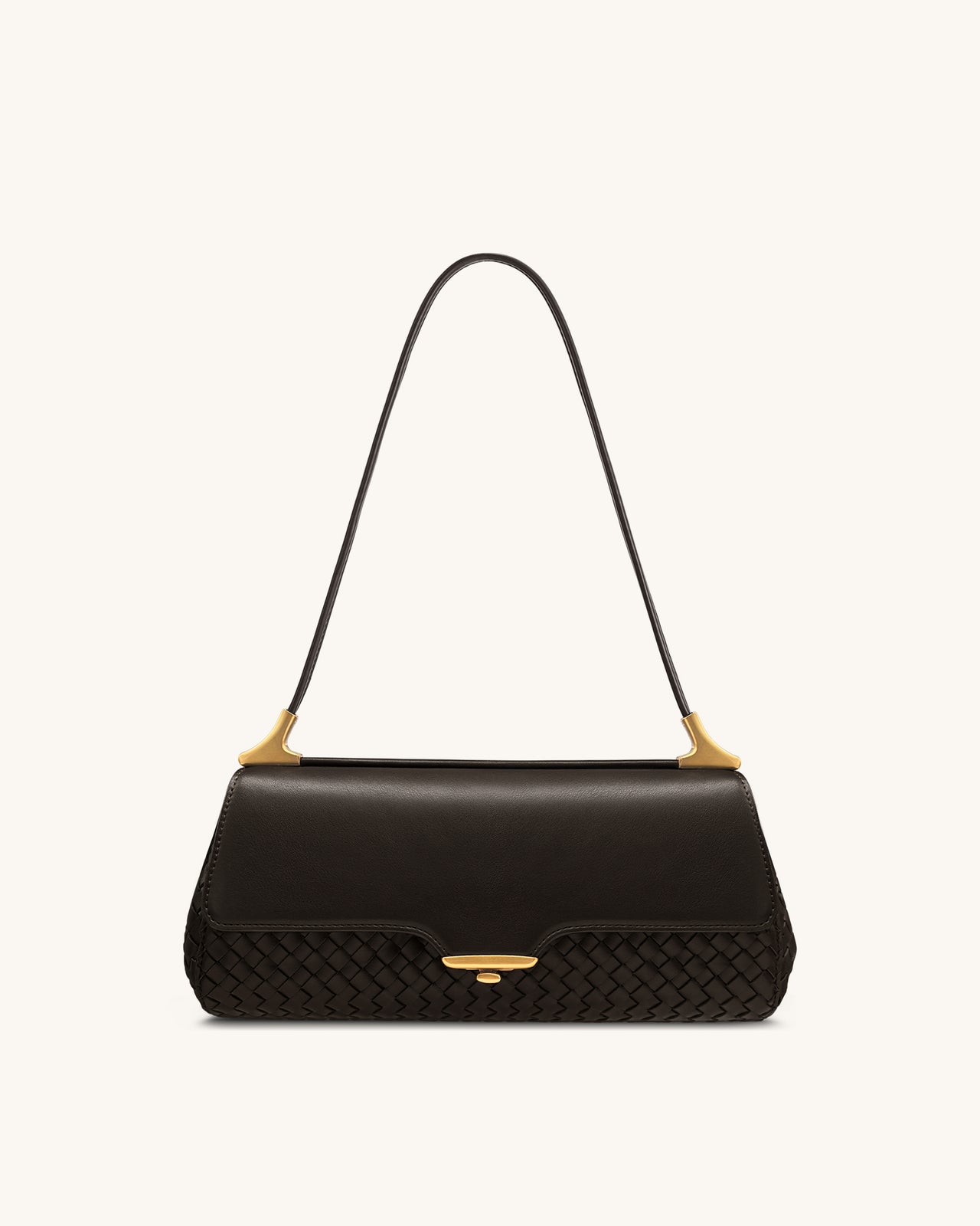 Eloise Borsa a Spalla Intrecciata - Marrone Scuro