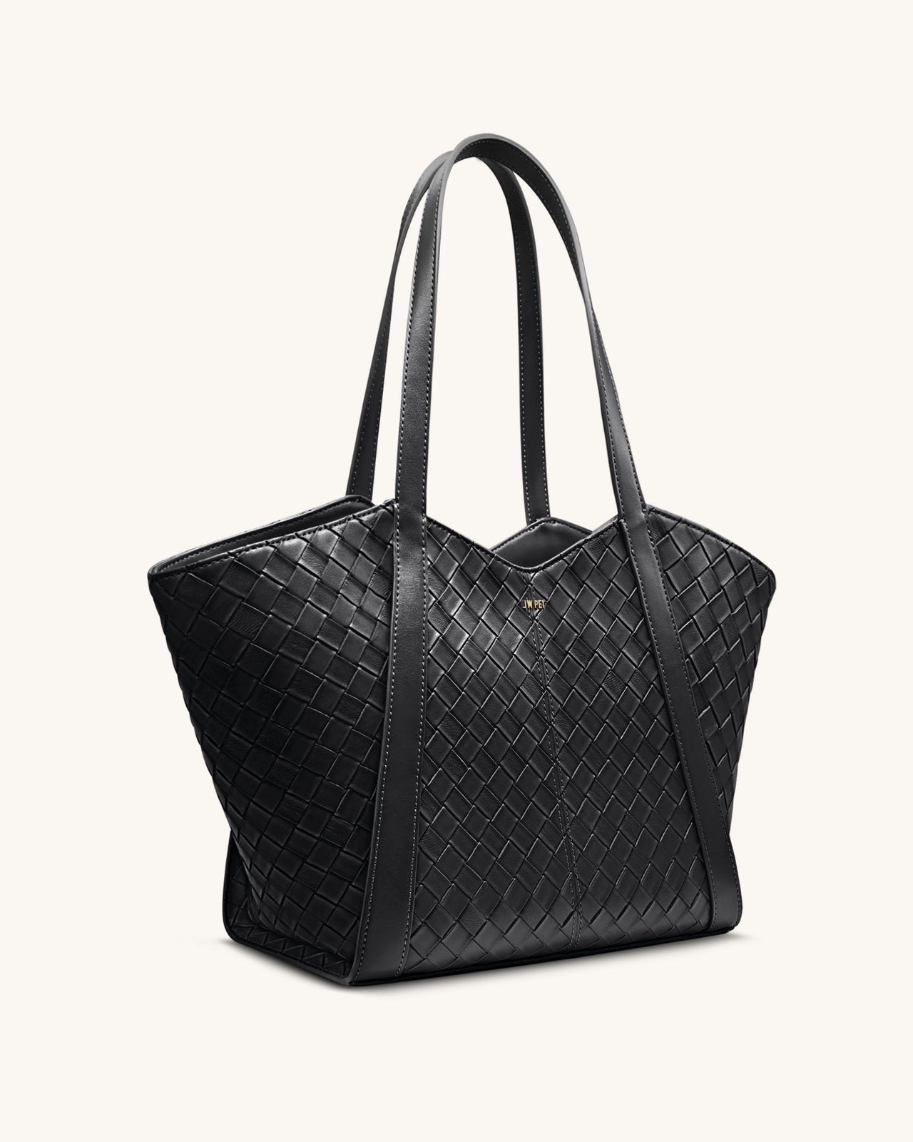 Kiana Borsa Tote a Grande Capacità con Texture Intrecciata - Nera