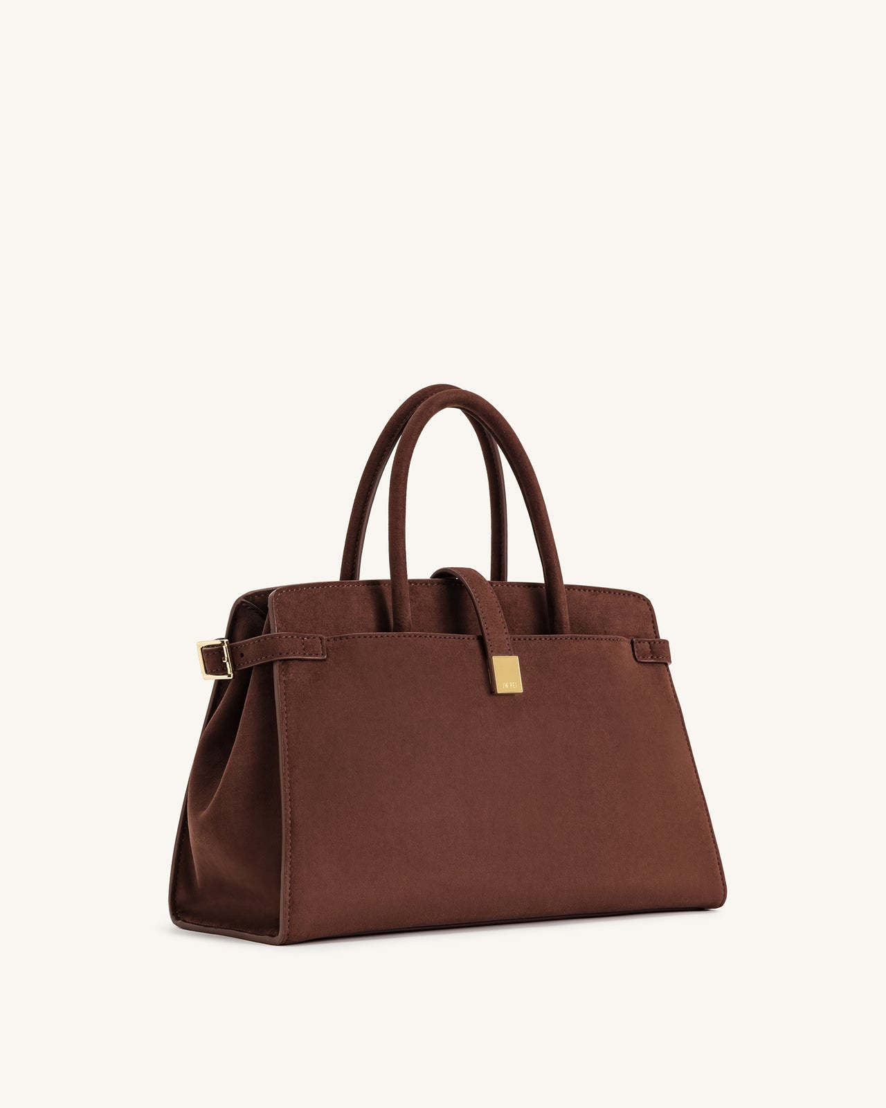 Saige Borsa Tote in Finta Pelle Scamosciata - Marrone