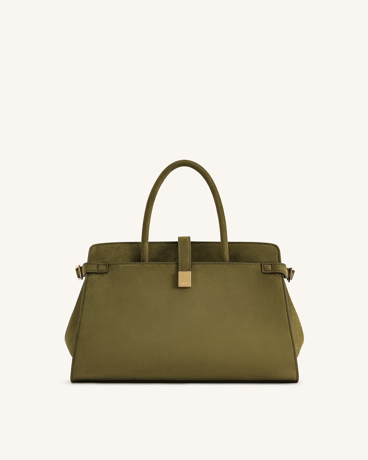 Saige Borsa Tote in Finta Pelle Scamosciata - Verde Oliva