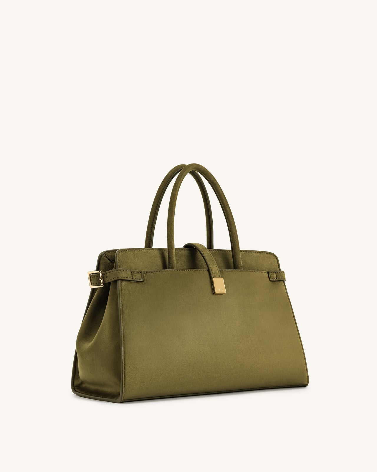 Saige Borsa Tote in Finta Pelle Scamosciata - Verde Oliva