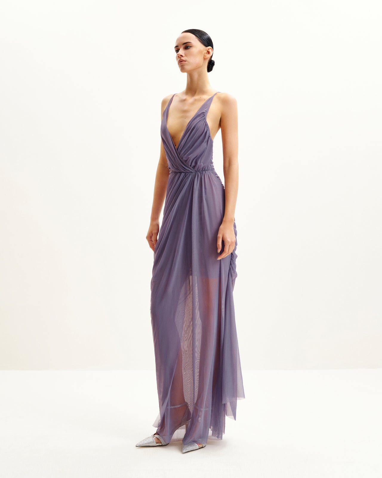 Luna Abito in Tulle Fluente - Lavanda