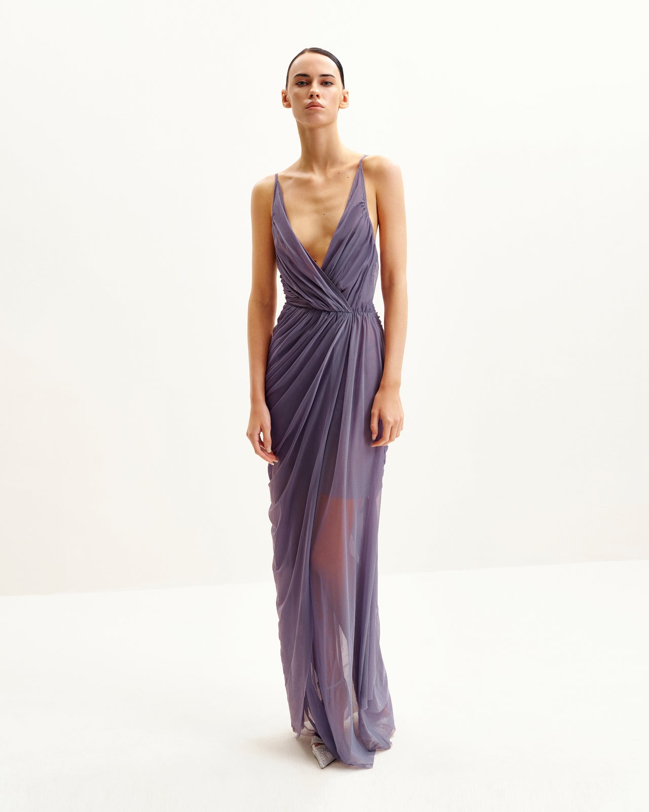 Luna Abito in Tulle Fluente - Lavanda
