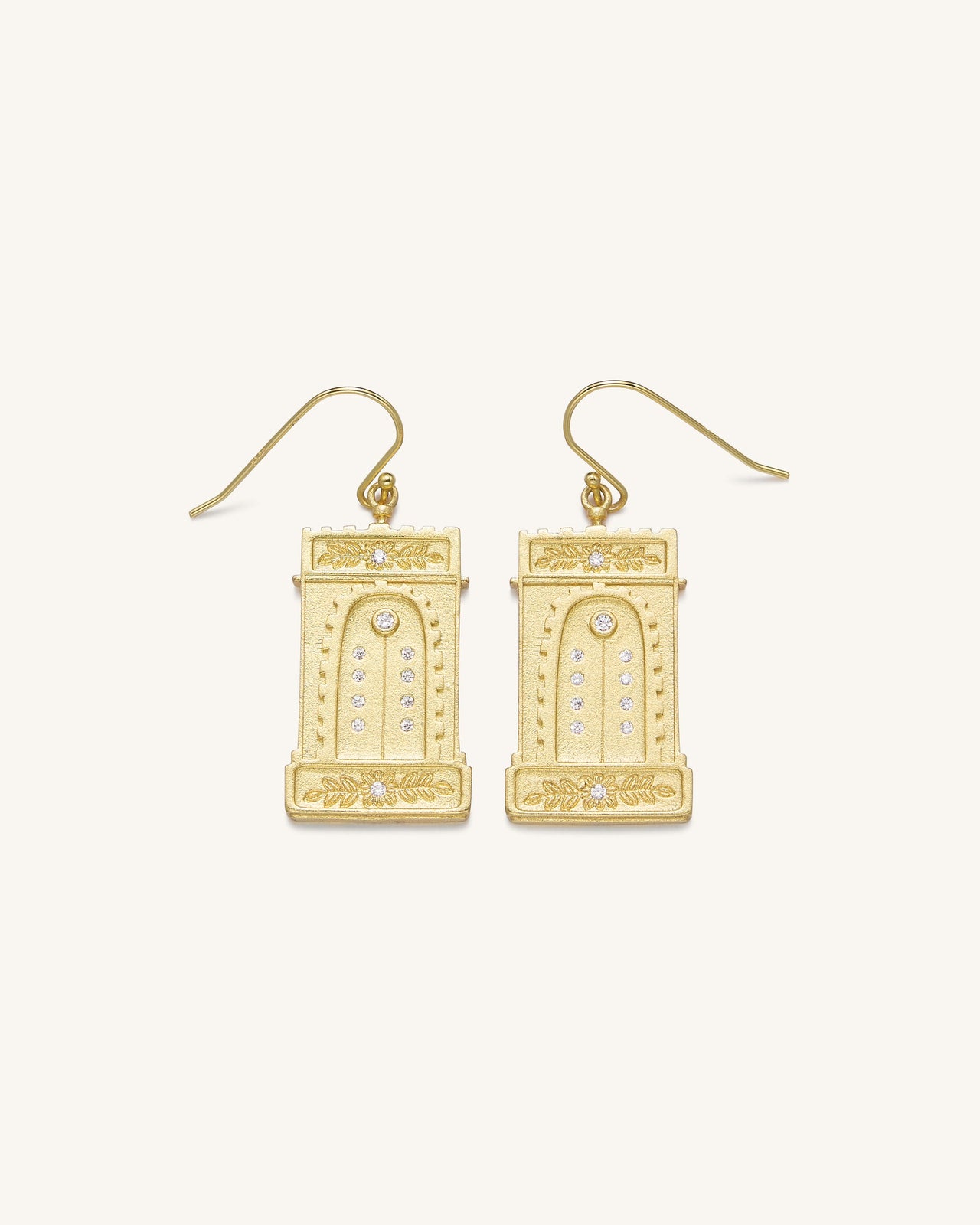 Orecchini Arco Romano - Placcato oro 18 ct & Zircone bianco