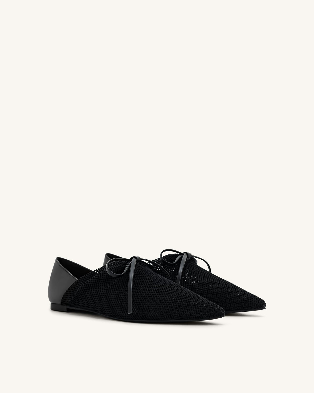 Reilly Ballerine Con Rete A Maglie - Nero