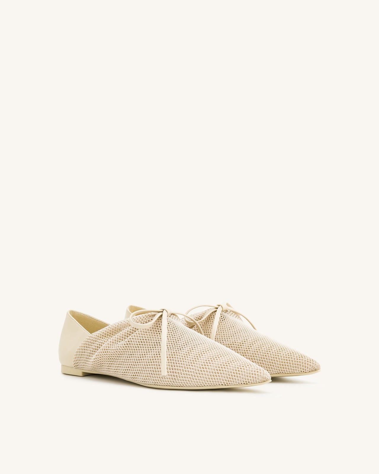 Reilly Ballerine Con Rete A Maglie - Beige
