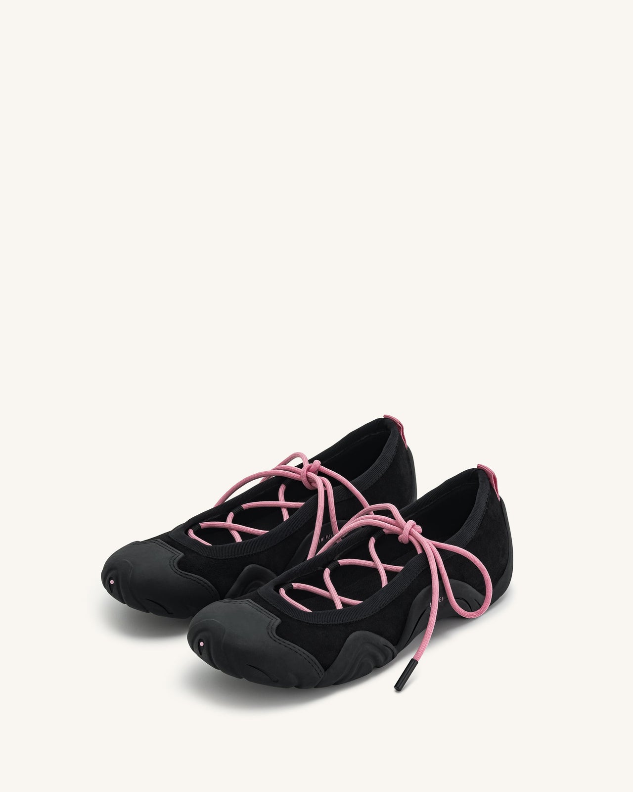 Caitlin Sneakers Ballerina con Lacci - Nero