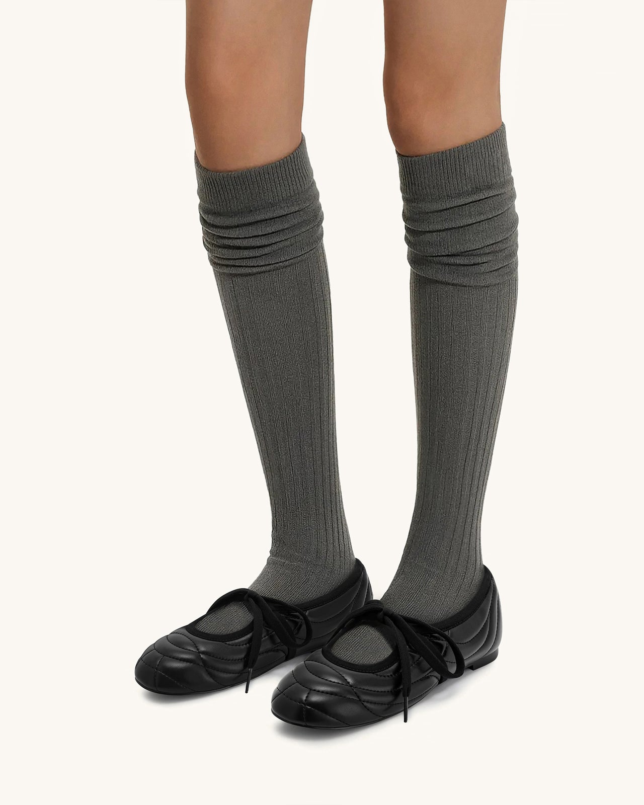 Erika Ballerine allacciate con impunture - Nero