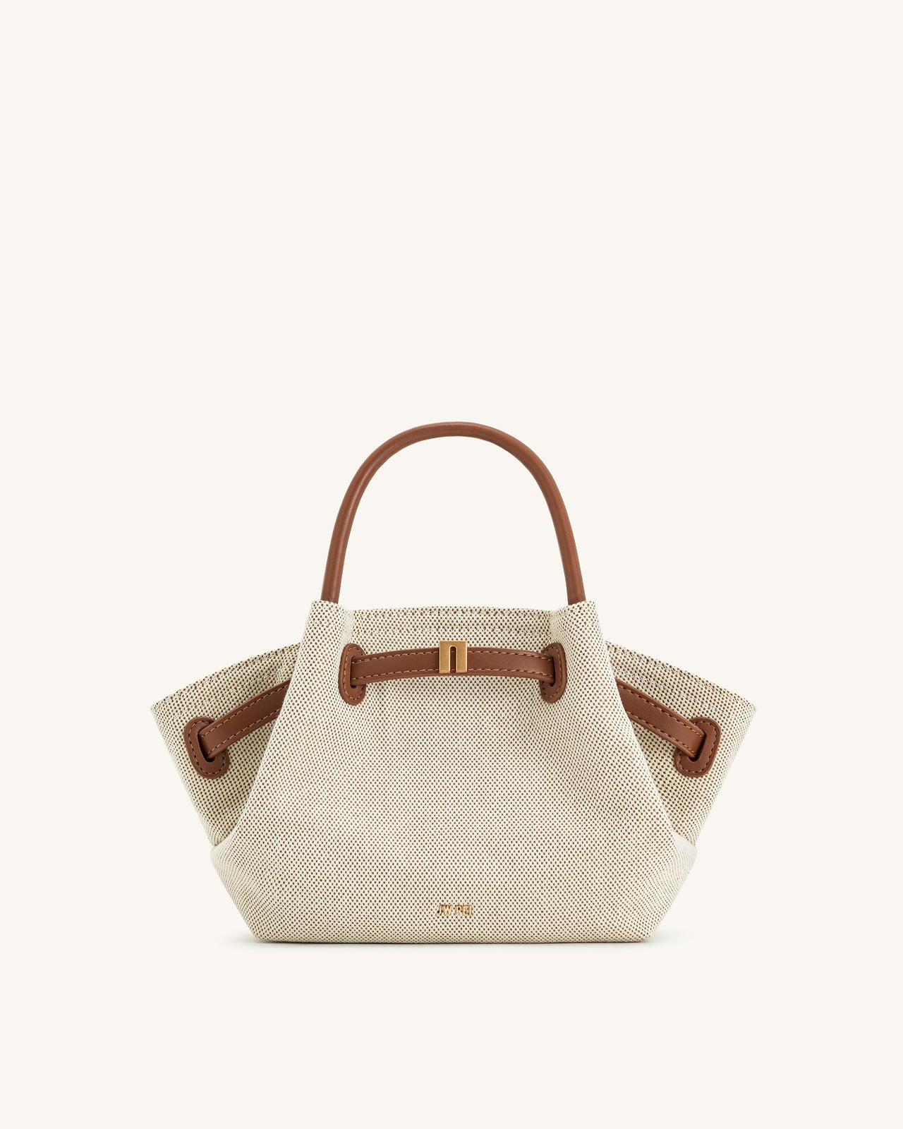 Hana Mini Borsa Tote - Tela Marrone