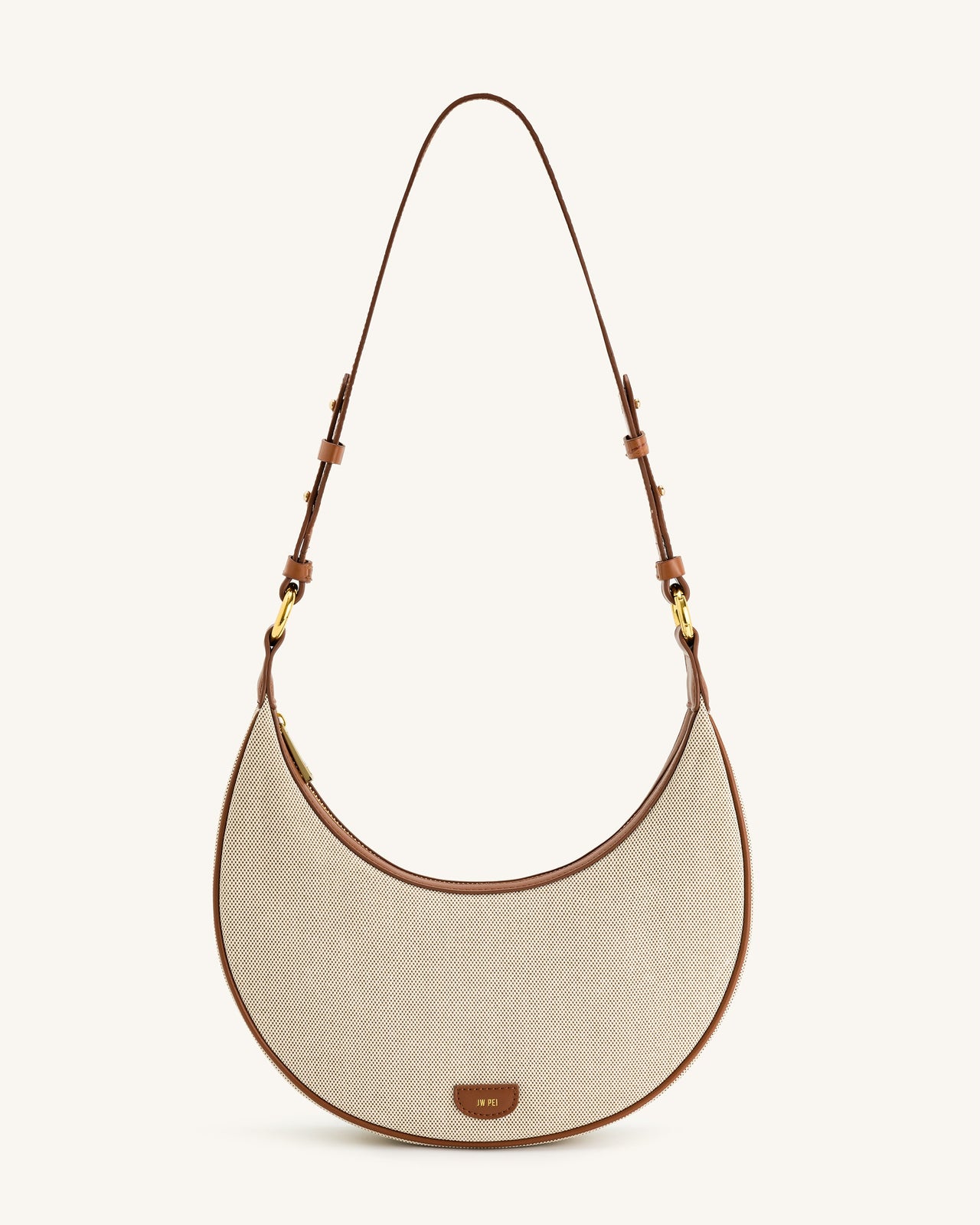 Borsa a tracolla in tela Carly - Beige