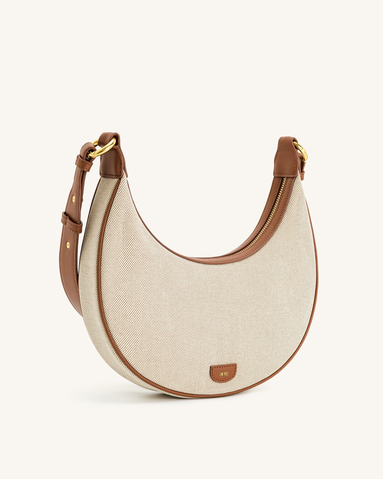 Borsa a tracolla in tela Carly - Beige