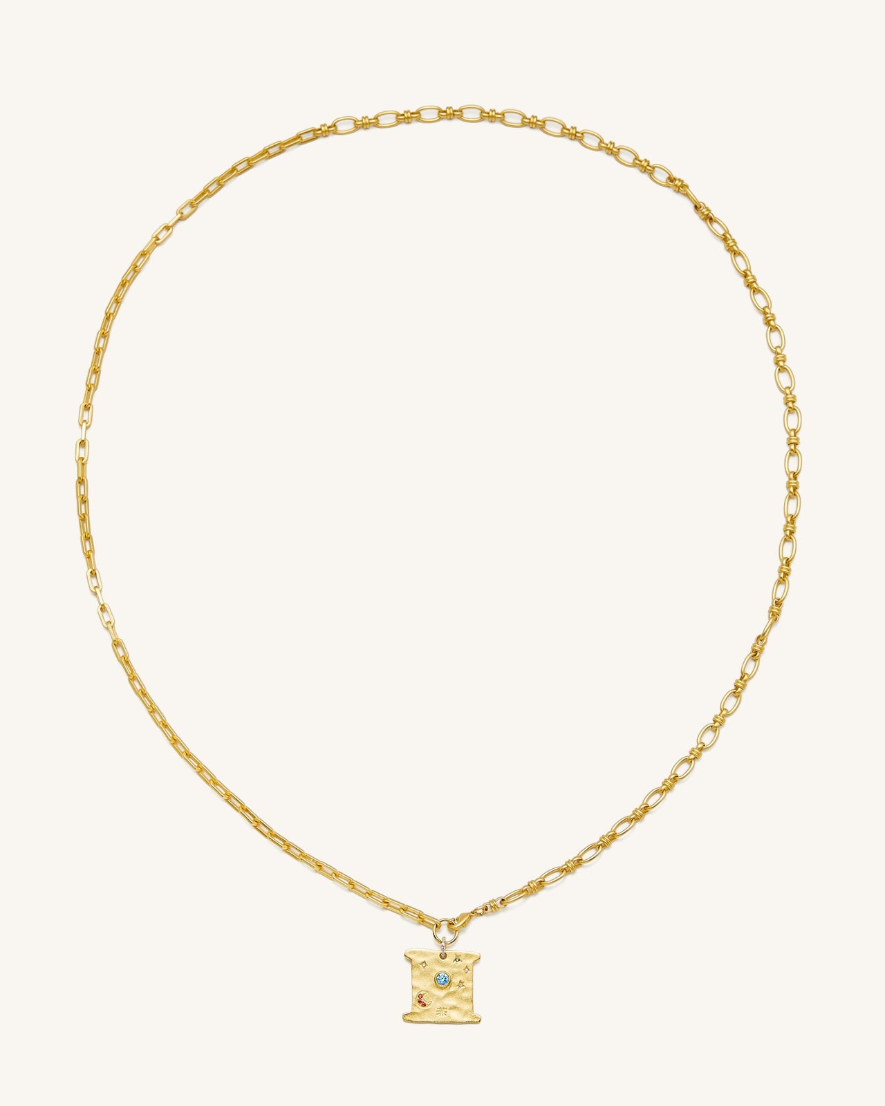 Collana Cosmos Square - Placcato oro 18 ct & Zircone Multicolor