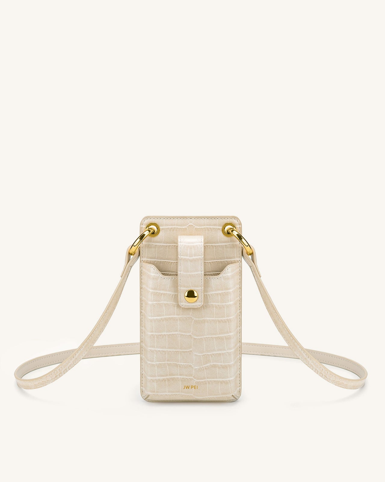 Quinn Phone Borsa- Ivory Cocco