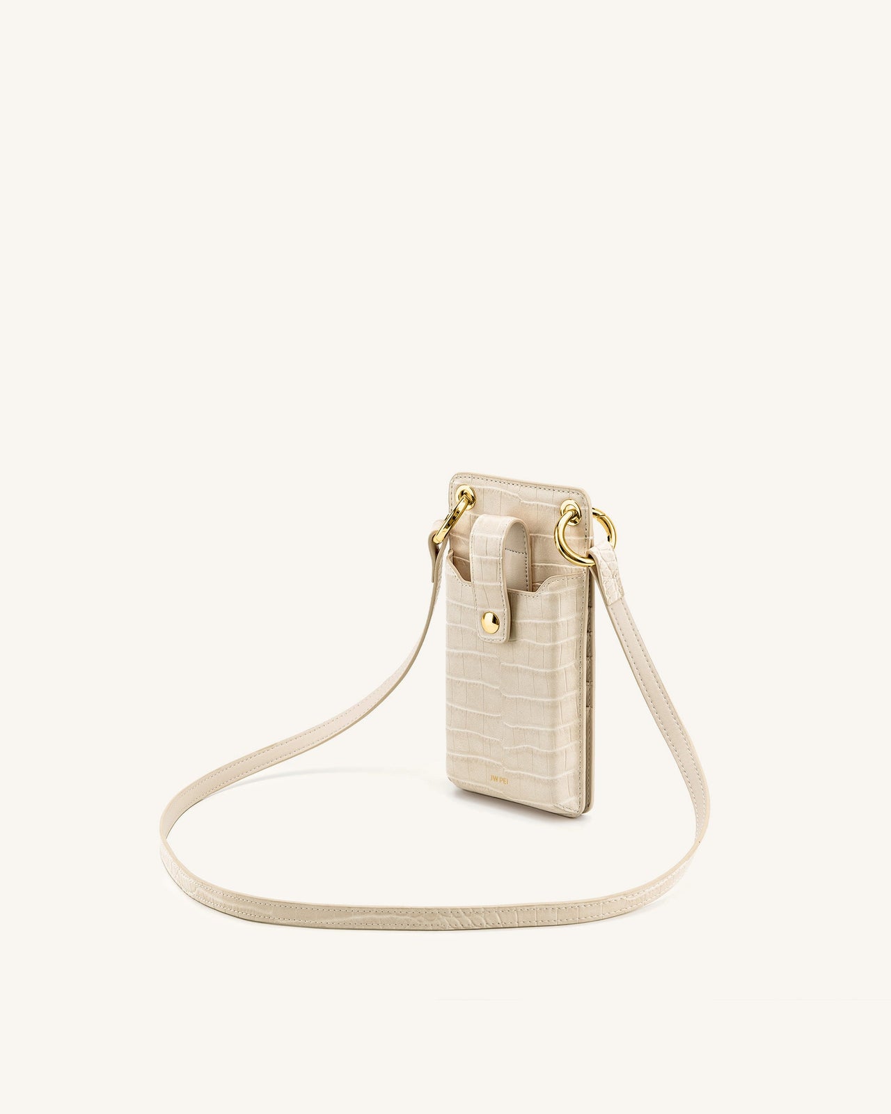 Quinn Phone Borsa- Ivory Cocco
