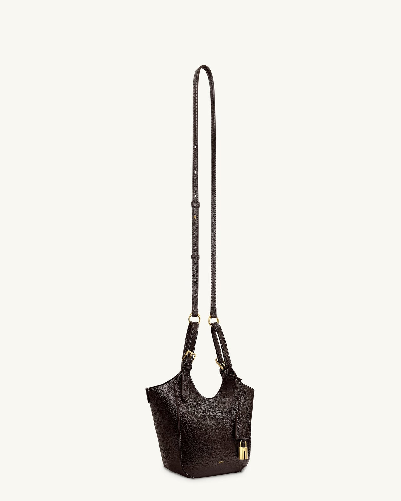 Ines Bolso Tote con Candado - Marrón Oscuro