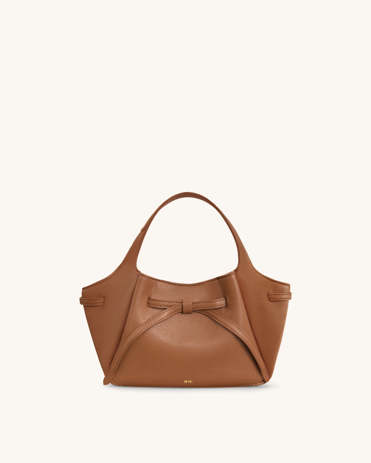 Mabel Borsa Tote con Fiocco Morbido - Marrone Caramello