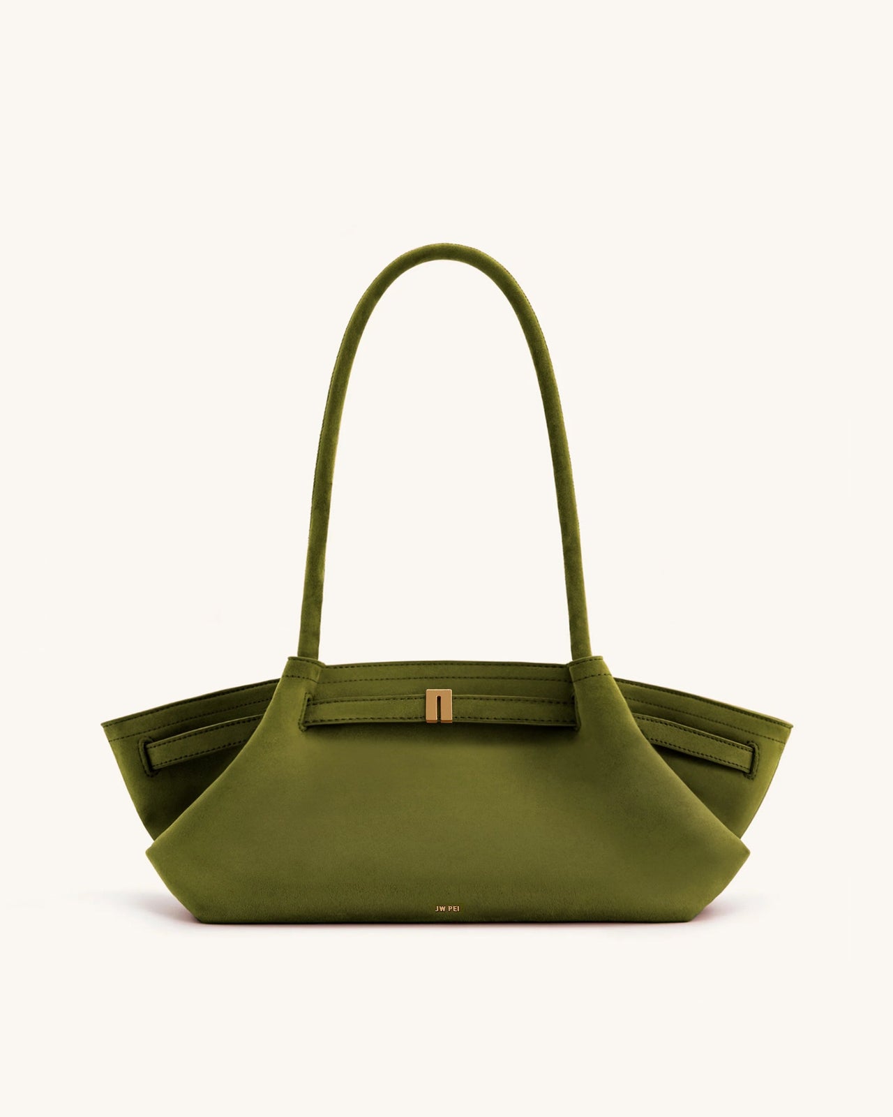 Hana Borsa Tote Ampia in Ecocamoscio - Verde Oliva