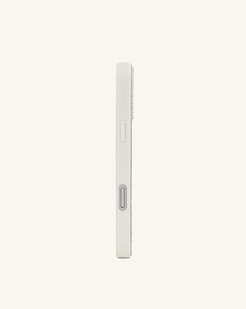 Cover per telefono in cristallo artificiale Corallo Rosa – Bianco