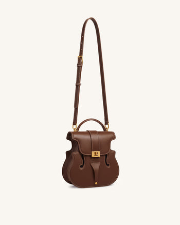 Borsa a mano a forma di violino - Marrone scuro