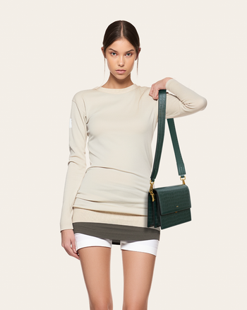 Mini Flap Borsa - Dark Verde Cocco